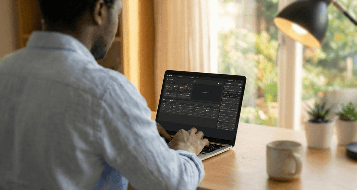 Man using a laptop