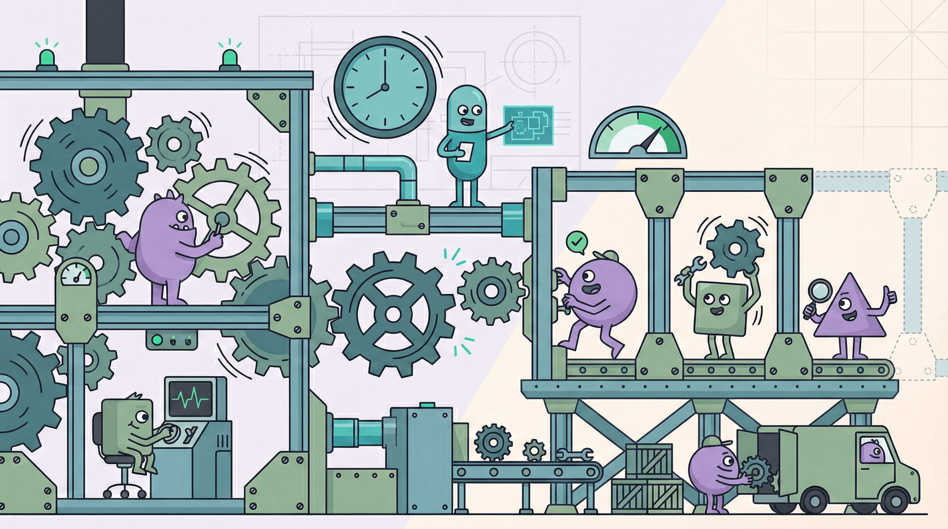 HappyFunCorp illustration becoming a team