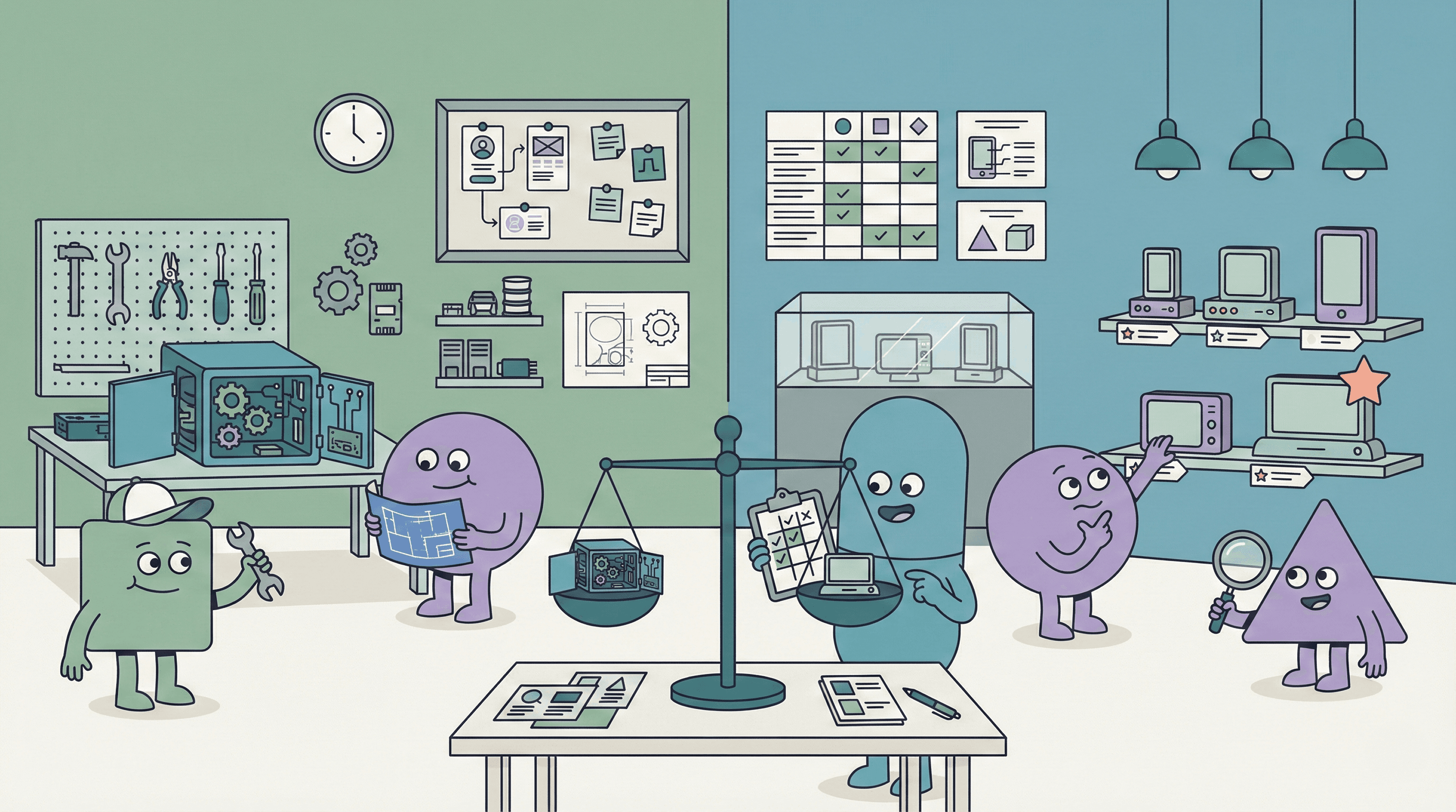 HappyFunCorp illustration building technology and building technology